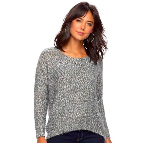 Fuzzy Chunky Knit Boucle Sweater | Jennifer Lopez | Gold Metallic Sweater |NWT | - Picture 2 of 15